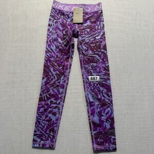 Nike Pro DRI-FIT sport Leggings Girls Sz M Multicolor Brand New